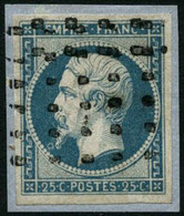 Oblit. N°15 25c Bleu, Belles Marges - TB - 1853-1860 Napoléon III.