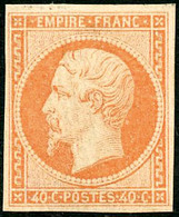 ** N°16 40c Orange, Signé JF Brun - TB - 1853-1860 Napoleon III