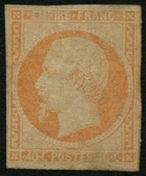 * N°16B 40c Orange S/paille, Qualité Standard, Signé Calves - B - 1853-1860 Napoleon III