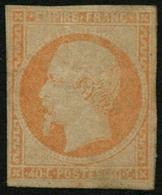 * N°16B 40c Orange S/paille, Qualité Standard, Signé Calves - B - 1853-1860 Napoléon III.