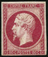 ** N°17Ba 80c Rose Vif, Signé Calves - TB - 1853-1860 Napoléon III.