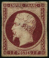 * N°18a 1F Carmin Foncé, Qualité Standard, RARE - TB - 1853-1860 Napoleone III