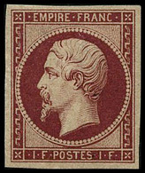 ** N°18d 1F Carmin, Reimp - TB - 1853-1860 Napoléon III.