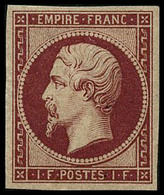 ** N°18d 1F Carmin, Reimp - TB - 1853-1860 Napoleon III