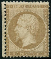 * N°21 10c Bistre, Signé JF Brun - TB - 1862 Napoléon III.
