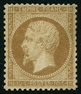 * N°21 10c Bistre Très Bien Centré - TB - 1862 Napoléon III.
