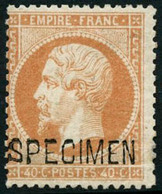 ** N°23d 40c Orange, Spécimen Signé Brun - TB - 1862 Napoleone III