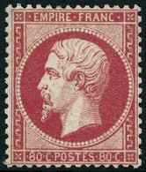 ** N°24 80c Rose, Signé Calves - TB - 1862 Napoléon III.