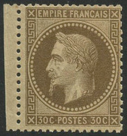 * N°30 30c Brun, Fond Ligné (Maury 30f) Petit BDF - TB - 1863-1870 Napoleone III Con Gli Allori