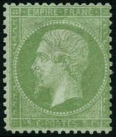 * N°35 5c Vert Pâle S/bleu, Signé Brun - TB - 1863-1870 Napoleon III Gelauwerd