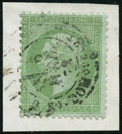 Oblit. N°35 5c Vert Pâle S/bleu, Paire - TB - 1863-1870 Napoleone III Con Gli Allori