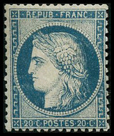 * N°37 20c Bleu, Signé Brun Et Roumet - TB - 1870 Belagerung Von Paris