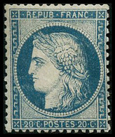 * N°37 20c Bleu, Signé Brun Et Roumet - TB - 1870 Assedio Di Parigi