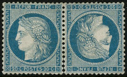 ** N°37c 20c Paire Tête-bèche - TB - 1870 Belagerung Von Paris