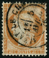 Oblit. N°38d 40c Orange, 4 Retouché - TB - 1870 Beleg Van Parijs