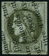 Oblit. N°39A 1c Olive R1 Obl Typo - TB - 1870 Emissione Di Bordeaux