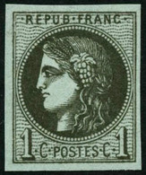 ** N°39Ab 1c Olive Foncé, R1 Signé Calves - TB - 1870 Uitgave Van Bordeaux