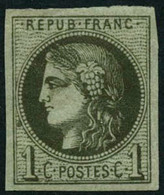 ** N°39Ab 1c Olive Foncé, R1 - TB - 1870 Uitgave Van Bordeaux