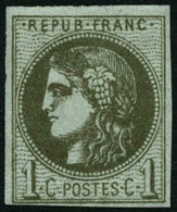 ** N°39B 1c Olive R2 - TB - 1870 Ausgabe Bordeaux