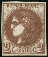 ** N°40Aa 2c Chocolat, R1 - TB - 1870 Ausgabe Bordeaux