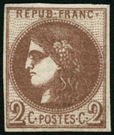 ** N°40Aa 2c Chocolat, R1 - TB - 1870 Uitgave Van Bordeaux