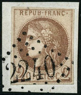 Oblit. N°40Aa 2c Chocolat Clair R1 - TB - 1870 Emissione Di Bordeaux