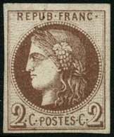 * N°40Bb 2c Marron, R2 - TB - 1870 Bordeaux Printing