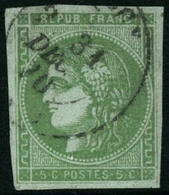 Oblit. N°42Bc 5c Vert-gris, R2 - TB - 1870 Ausgabe Bordeaux