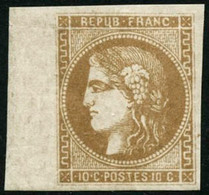 ** N°43A 10c Bistre, R1 - TB - 1870 Uitgave Van Bordeaux