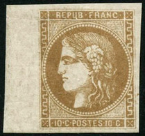 ** N°43A 10c Bistre, R1 - TB - 1870 Ausgabe Bordeaux