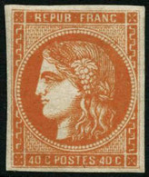 ** N°48 40c Orange - TB - 1870 Ausgabe Bordeaux