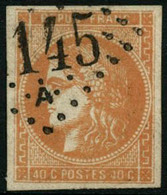 Oblit. N°48 40c Orange - TB - 1870 Ausgabe Bordeaux