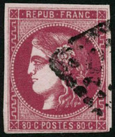 Oblit. N°49b 80c Rose Vif - TB - 1870 Ausgabe Bordeaux