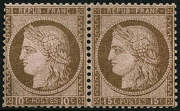 * N°55c 15c Et 10c Se Tenant - TB - 1871-1875 Ceres