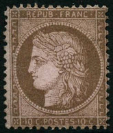 ** N°58 10c Brun S/rose, Signé Calves - TB - 1871-1875 Cérès