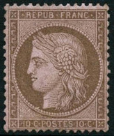 ** N°58 10c Brun S/rose - TB - 1871-1875 Cérès