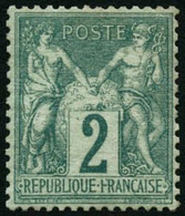 ** N°62 2c Vert, Signé Calves - TB - 1876-1878 Sage (Typ I)