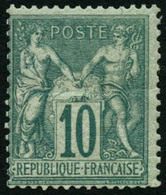 ** N°65 10c Vert, Infime Froissure De Gomme Horizontale - B - 1876-1878 Sage (Type I)