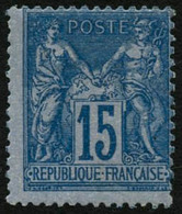 ** N°90a 15c Bleu S/bleu - TB - 1876-1878 Sage (Typ I)