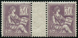 ** N°115 30c Violet, Paire Interpanneau  - TB - Sonstige & Ohne Zuordnung