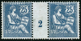 ** N°127 25c Bleu, Paire Mill 2 - TB - Millésimes