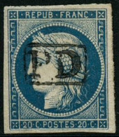 Oblit. N°12 20c Bleu, Obl PD (Réunion) - TB - Sonstige & Ohne Zuordnung