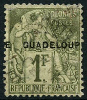 Oblit. N°26 1F Olive, Surcharge Déplacée - TB - Andere & Zonder Classificatie