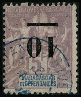 Oblit. N°49a 10 Sur 5F Violet, Surcharge Renversée - TB - Sonstige & Ohne Zuordnung