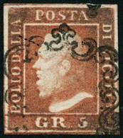 Oblit. N°21 5g Vermillon - TB - Sicilia