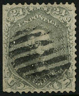 Oblit. N°24 24c Gris Violet, Dent 3 Cotés - TB - Other & Unclassified