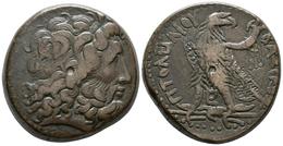 PTOLOMEO IV Philopator. AE37. Alejandría (Egipto). A/ Cabeza Diademada De Zeus A Derecha. R/ Aguila A Izquierda Con La C - Greche