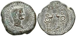 ACCI. As. 37-41 D.C. Guadix (Granada). A/ Cabeza Desnuda De Calígula A Derecha. C CAESAR AVG GERMANICVS P P. R/ Dos Esta - Keltische Münzen