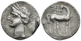 CARTAGONOVA. Shekel. 220-215 A.C. Cartagena (Murcia). A/ Cabeza De Tanit A Izquierda. R/ Caballo Parado A Derecha, Con L - Keltische Münzen