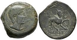 CASTULO. As. 180 A.C. Cazlona (Jaén) A/ Cabeza Masculina A Derecha. R/ Efigie A Derecha, Delante Estrella Y Letra Ibéric - Keltische Münzen